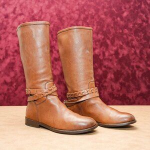 Alberto Fermani Women Brown Leather Riding Vintage Y2K Mid Calf Boots 6US EUR36